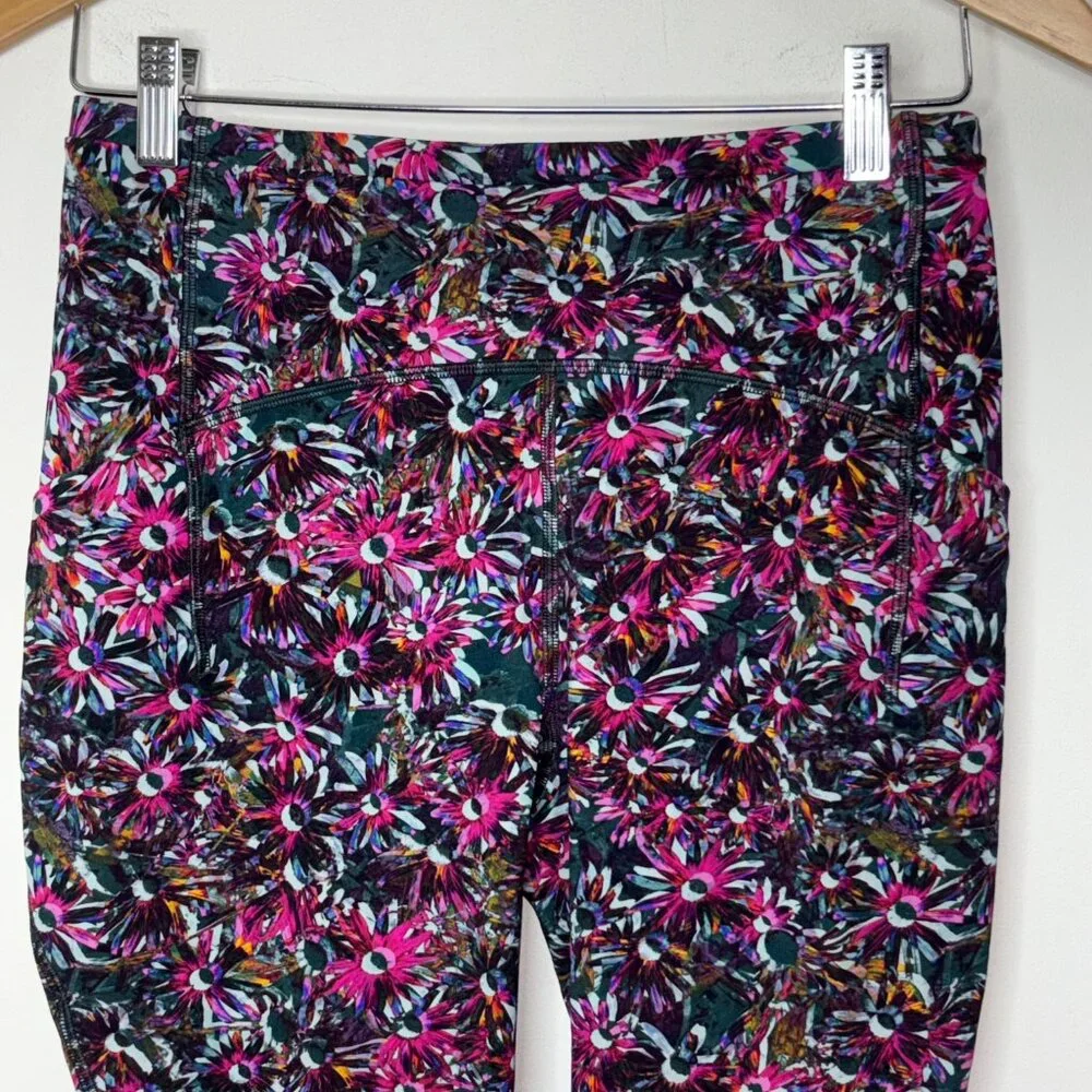 Lululemon High Rise Base Pace Tight Brushed Leggings in Floral Electric Size 8